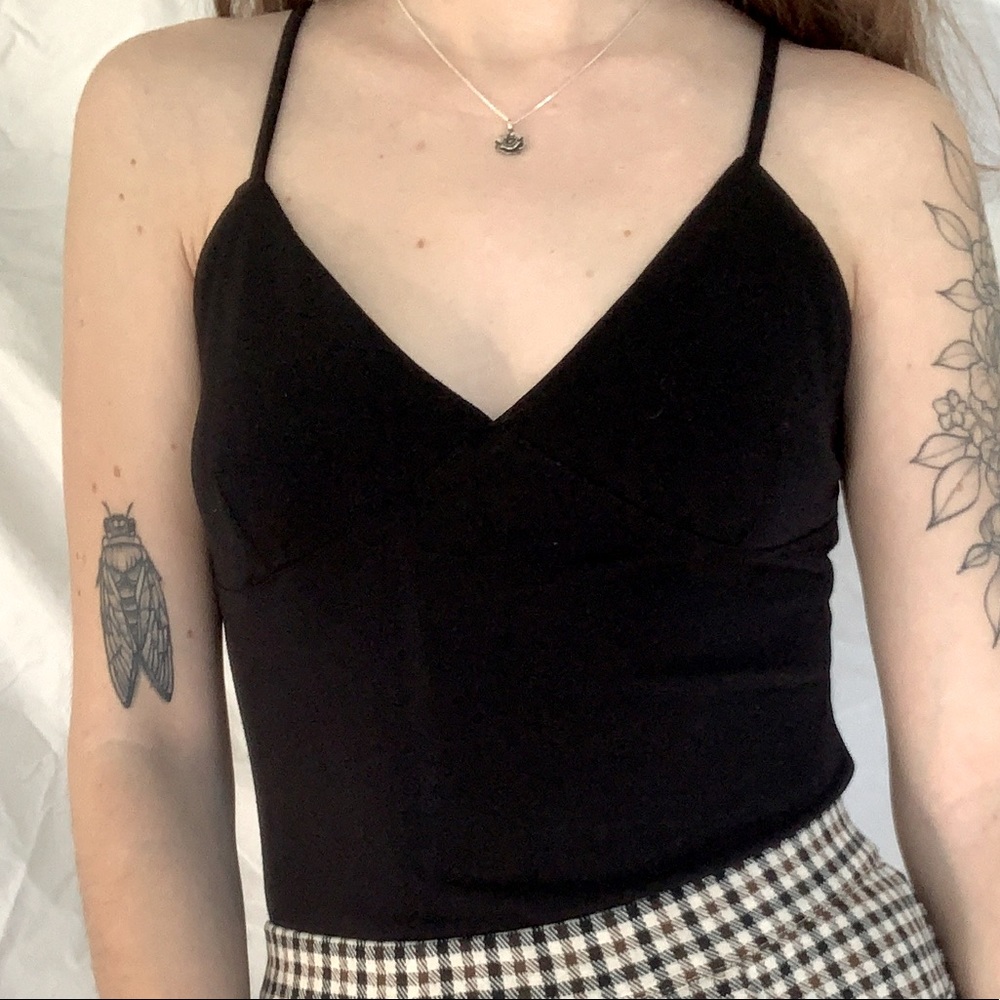 Medium Black Forever 21 bodysuit
